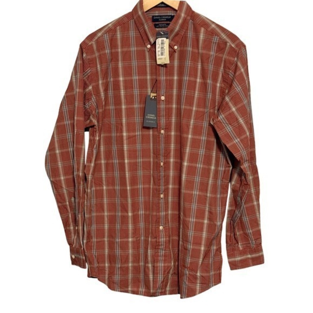 NWT- Daniel Cremieux Classics Plaid Button Down Shirt‎ Tailored Fit Medium